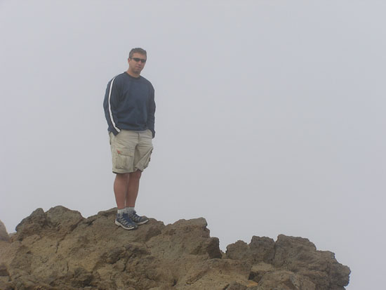 Luke on top of Haleakala