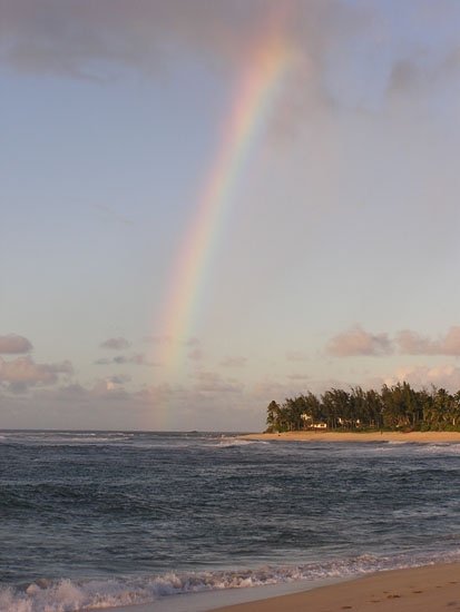 Rainbow on beach